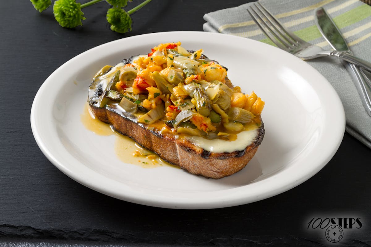 a plate of food on a table